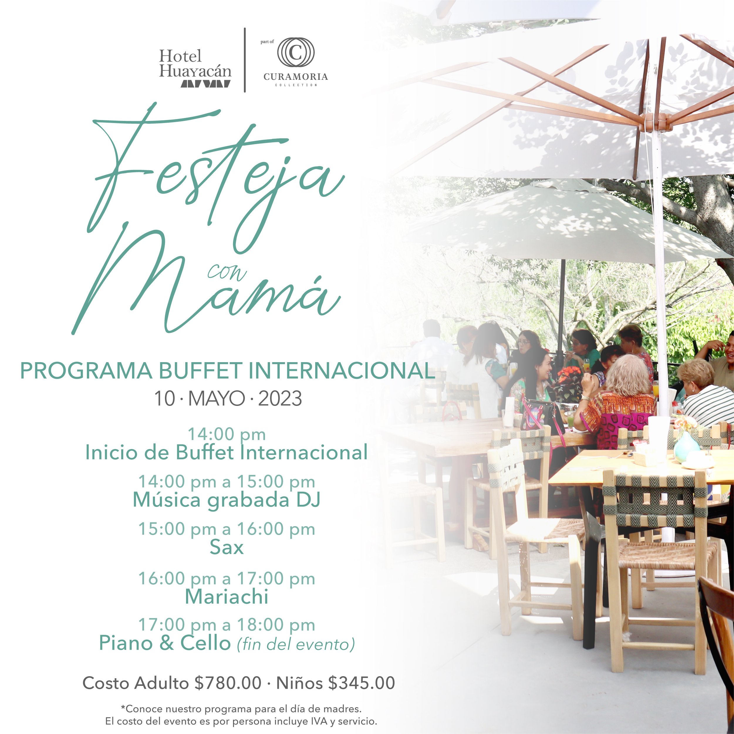 Festeja a mamá este 10 de mayo en Restaurante - Huayacán