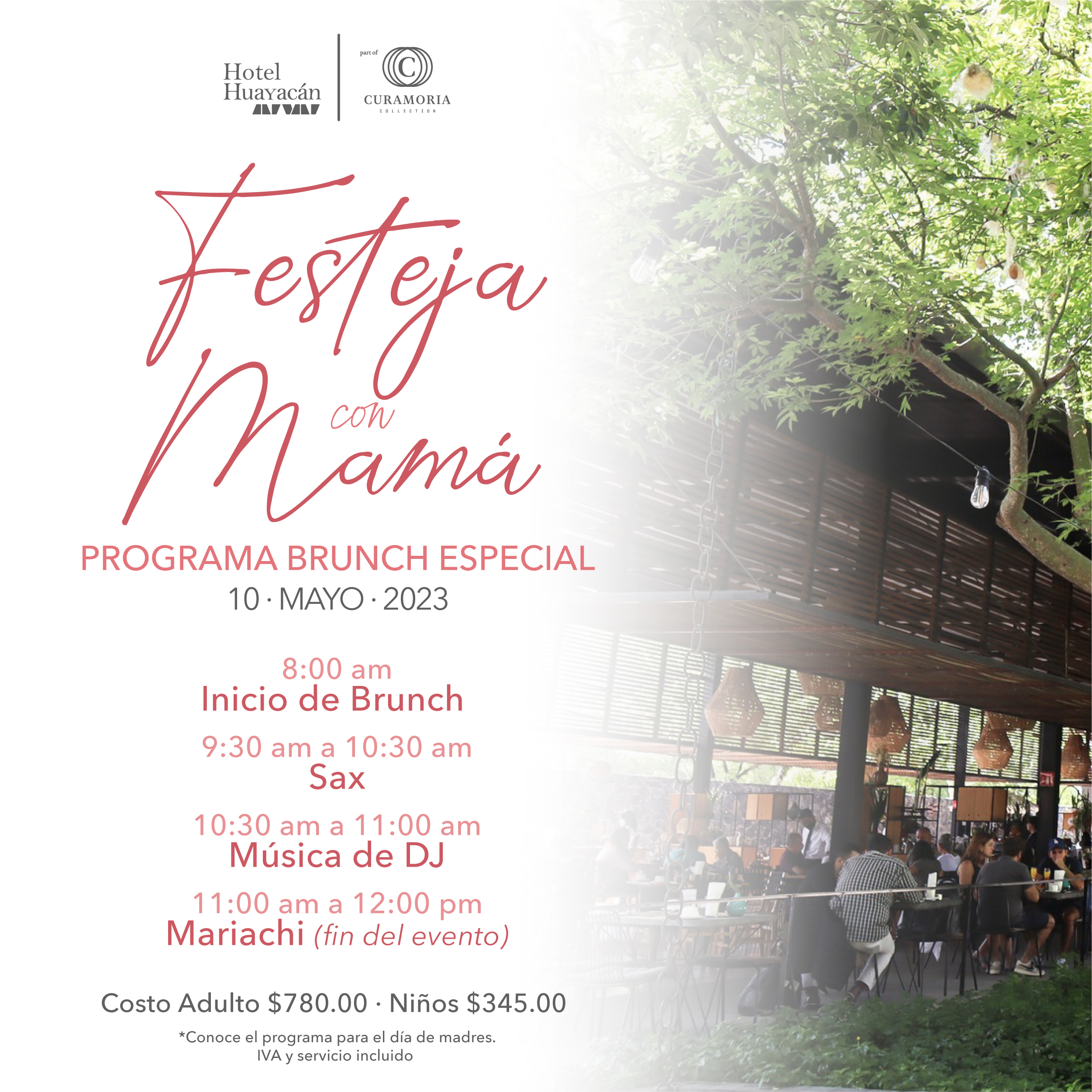 Festeja a mamá este 10 de mayo en Restaurante - Huayacán